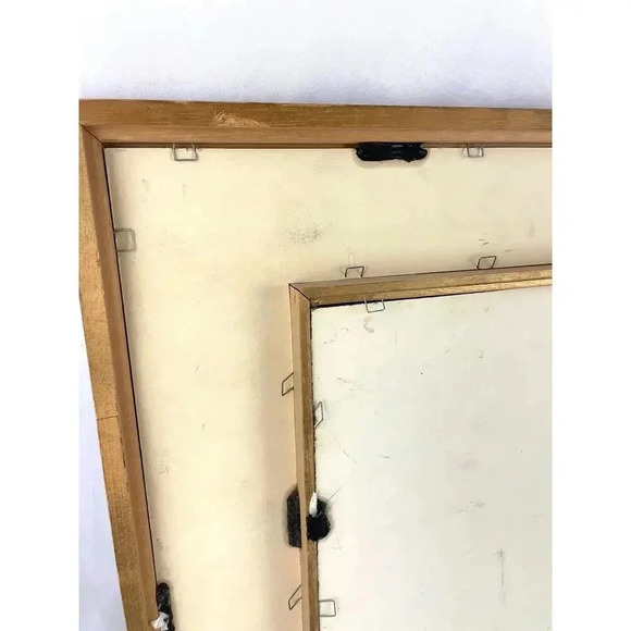 VTG Pheasant Bird Black Velvet Felt Beaded Rhinestones Art Wooden Frame MCM - Picture 12 of 16